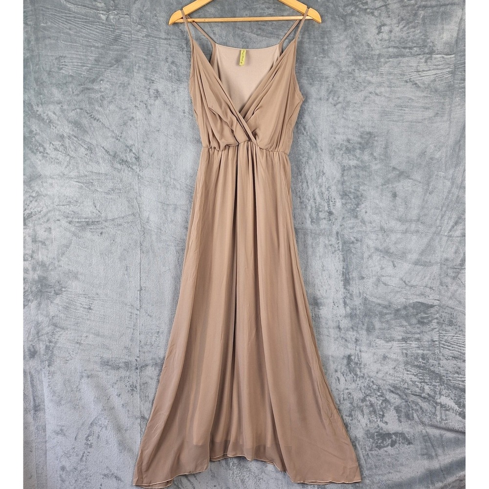 Vintage Womens Dress Small Brown Babydoll Y2K Fairy Maxi Flowy Coquette Romantic
